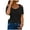 Black*2, variant on Spring Tops for Women Tops Breathable Womens Casual V-Neck Bow Sexy Short-Sleeve T-Shirt Top Womens Clothes under $8