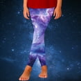 thumbnail image 2 of Girls Leggings Starry Sky Printed Pants Full Ankle Length Slim Fit Medium Thick Tights Pants, 2 of 5