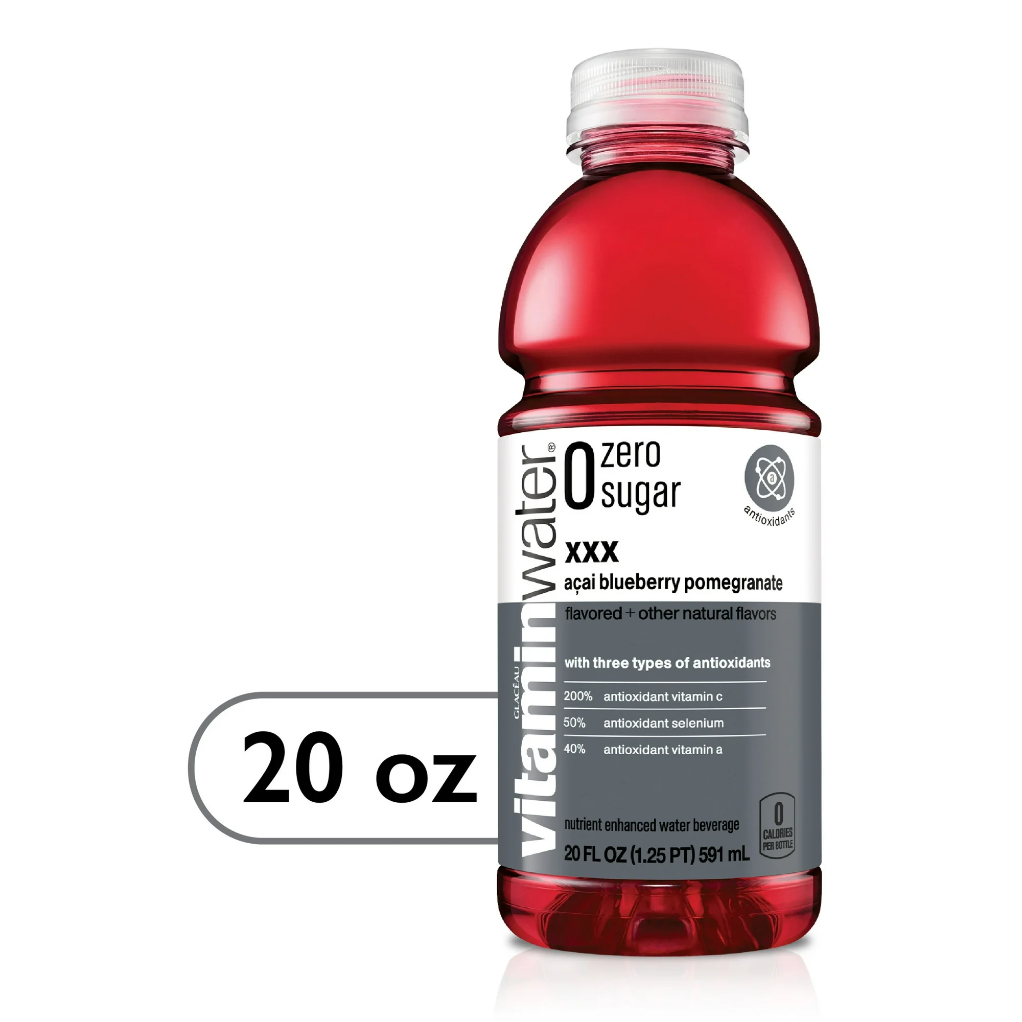 Vitaminwater ZERO Sugar Variety Pack - XXX, Rise, Gutsy, Shine, With Love, Forever You - 20 Oz Bottles - 12 Pack