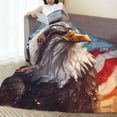 thumbnail image 4 of Yiaed Bald Eagle Pilot Pattern Fleece Throw Blanket,Fleece Throw Blankets for Couch & Bed All Season Use -80"x60", 4 of 4