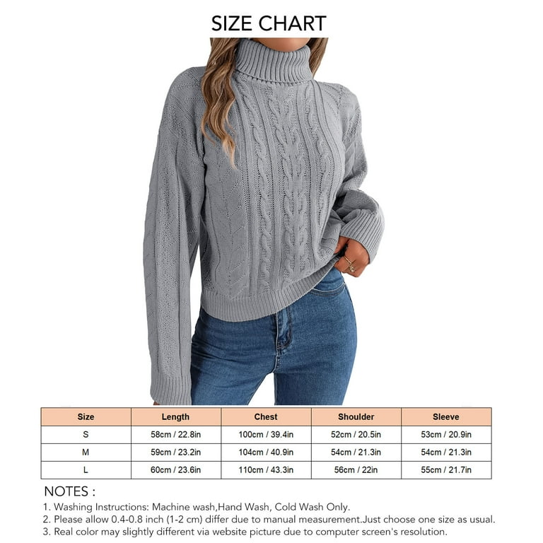 Women High Neck Sweater Solid Color Long Sleeve Sweaters Women High Neck Sweater Solid Color Long Sleeve Sweaters