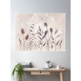 thumbnail image 2 of Beige Dried Wildflowers Poster Wall Art, Modern Wall Decor For Living Room Bedroom, 12x18 UNFRAMED, 2 of 3
