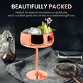 thumbnail image 4 of TMNovo Coupe Glasses Set of 4 - 15 oz Matte Copper Stainless Steel Martini & Champagne Glasses Set, 4 of 7