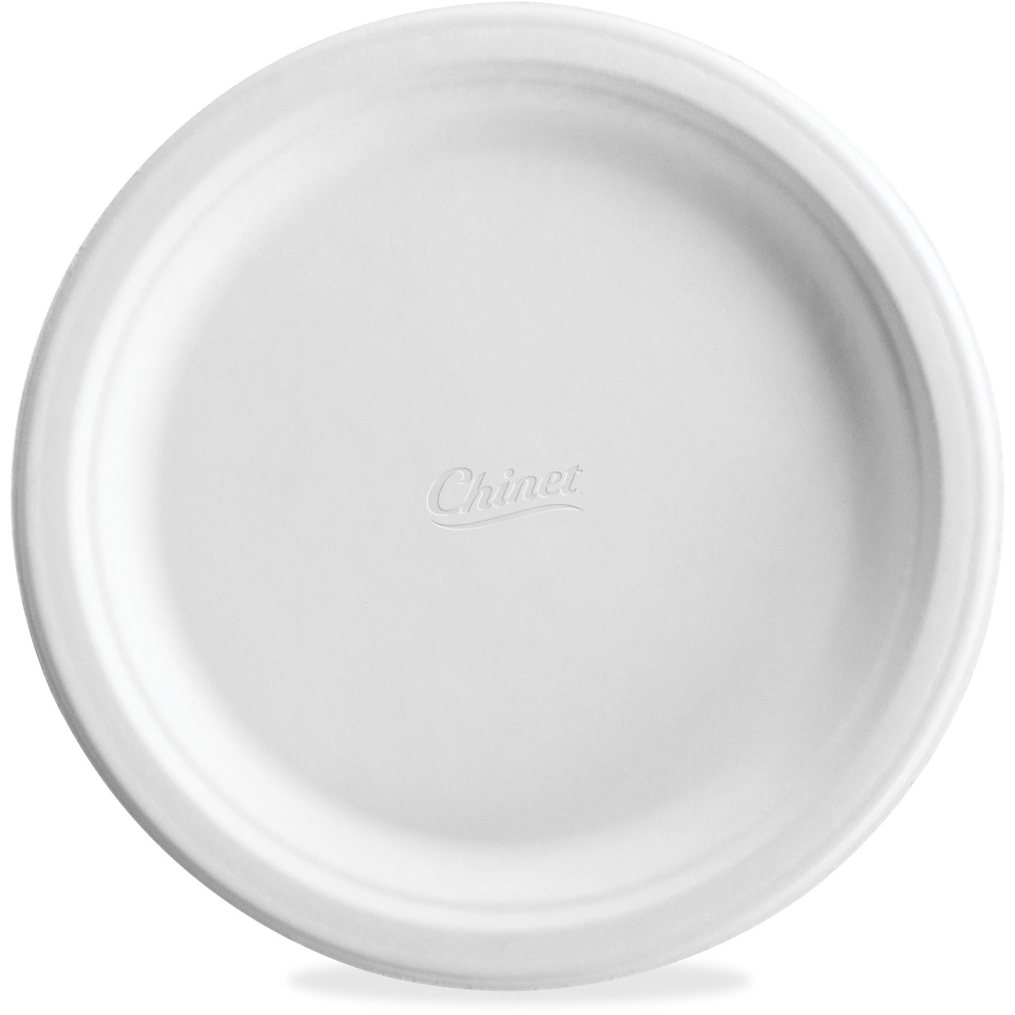 Chinet Paper Dinnerware Plate 8 3/4" dia White 500/Carton 21227