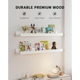 thumbnail image 3 of Nursery Book Shelves, 4-Pack White Floating Shelves for Wall Kids, Scalloped Shelves, Wall Book Shelves for Bedroom Kids, Toddler Room, Baby Room, Nursery Decor, 3 of 12