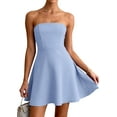 thumbnail image 6 of PRETTYGARDEN Women's Strapless Mini Summer Dress Spring A Line Tube Top Wedding Guest Cocktail Party Short Dresses, 6 of 9