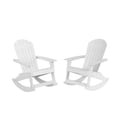 thumbnail image 3 of WestinTrends Tuscany HIPS Outdoor Rocking Adirondack Chair (Set of 2), White, 3 of 5