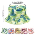 thumbnail image 2 of WEIYLL Chapeau de Soleil pour Femmes, Bord Rond, à Carreaux, Double Face, Bleu, Plage, 2 of 8