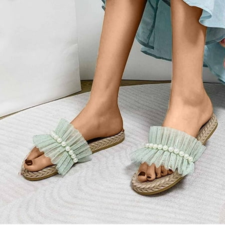 

Women Open Toe Slippers Shoes Comfy Sandals Casual Comfortable Beach Sandals