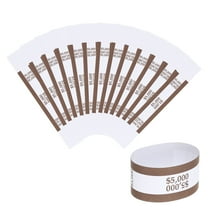 Uxcell Money Bands, Dollar Bill Wrappers Self-Adhesive Money Strap Self Sealing Bill Straps Sleeves Brown