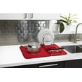 thumbnail image 1 of Umbra UDry Dish Drying Mat,Red, 1 of 4