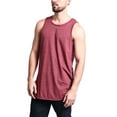 thumbnail image 5 of G-Style USA Solid Color Long Length Curved Hem Tank Top - Burgundy - Medium, 5 of 5