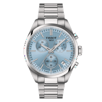 Tissot PR 100 Chronograph Quartz Ice Blue Dial Steel Men's Watch T150.417.11.351.00