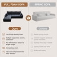 thumbnail image 3 of JARCLIC Modular Sectional Sofa with Storage, 94" Cloud Couches, L Shaped Boneless Sectional Couches for Living Room, Gray, 3 of 9
