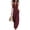 A-231 Burgundy Wine, variant on V Neck Backless Faux Gauze Linen Bib Pants for Women Summer Fall Sleeveless Casual Elastic Waist Plain Bib Pants Rompers Womens 2026 Clothes Trendy