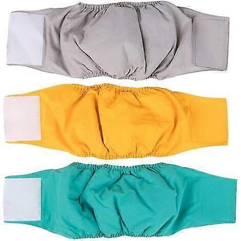 Kartokner Male Dog Diapers (3 Pack) - Washable Dog Diapers (XS: 22-32 cm)