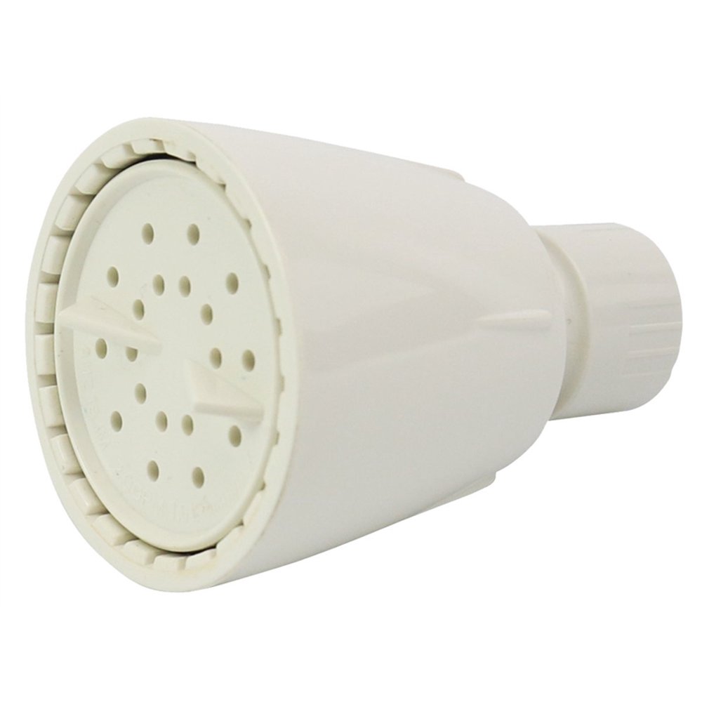 Boston Harbor Shower Head, 2 gpm, 80 psi, Plastic, White