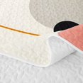 thumbnail image 5 of Homewish Boho Geometric Lines Bed Spread Queen,Minimalist Abstract Art Queen Coverlet Set,Cream,3-Piece, 5 of 7