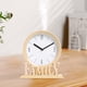 thumbnail image 4 of Reloj de escritorio, relojes de mesa, sin tictac, fácil de leer, estante, silencioso, familiar, decorativo C-Beige, 4 of 8