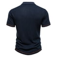 thumbnail image 6 of Kalauyu Men's Collared Shirts Short Sleeve Casual Classic T-Shirts Button Golf Pullover Tee, 6 of 8
