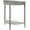 Grey, variant on SolaceHue Half Moon Wooden Console Table with Bottom Shelf in Gray Oak