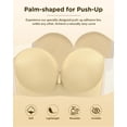 thumbnail image 3 of Nimiah Backless Strapless Bra, Adhesive Bra Push Up Sticky Bra for Women with Invisible Wings & Straps, 3 of 7