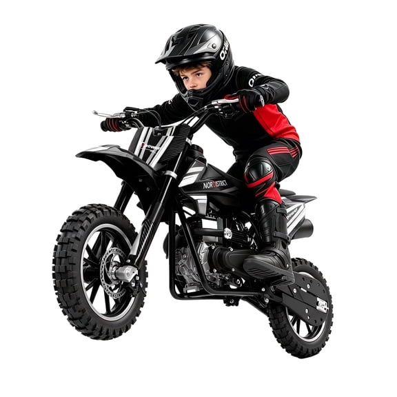 Gpower 50cc 4-Stroke Dirt Bike for Kids 8-14, Gas Power Mini Dirt Bike,1-Seater,Black