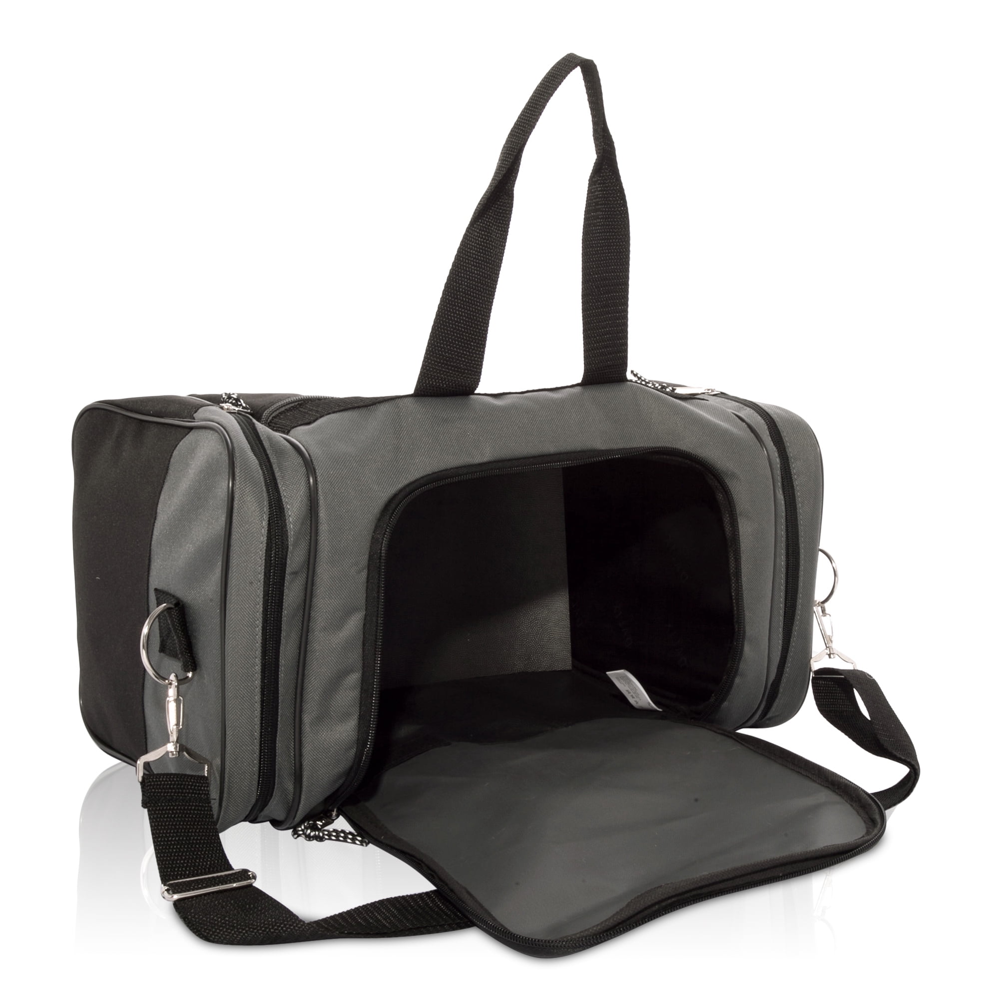 DALIX 17" Blank Duffel Bag Duffle Travel Size Sports Durable Gym Bag in Gray