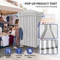 thumbnail image 5 of EAGLE PEAK Flex Ultra Compact 4 x 4 ft Pop-up Changing Room Canopy, Portable Privacy Cabana for Pool, Fashion Photoshoots, or Camping, Gray/White, 5 of 10