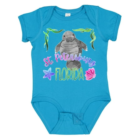 

Inktastic St. Petersburg Florida Cute Swimming Manatee Gift Baby Boy or Baby Girl Bodysuit