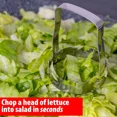 thumbnail image 3 of Hand Food Chopper Set - 1 Serrated & 1 Honed Stainless Steel Handheld Veggie Cut, 3 of 5