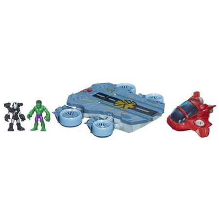 Playskool Heroes Marvel Super Hero Adventures Helicarrier Vehicle with War Machine Figure