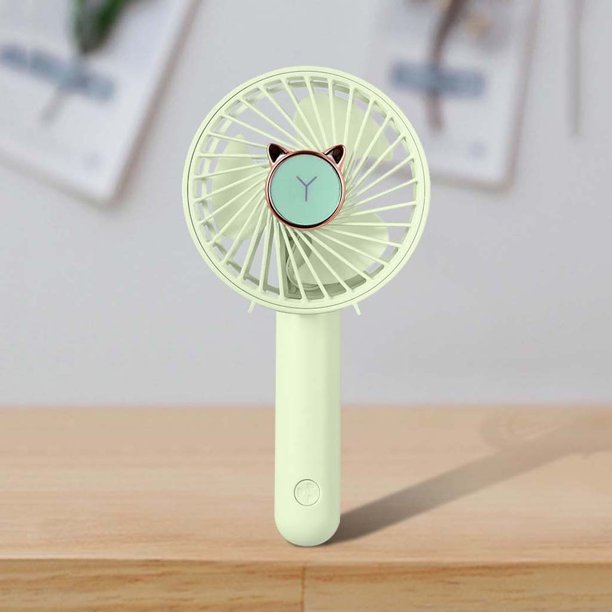 de Ventilador portátil plegable de mano con carga USB, ventilador colgante de 3 velocidades