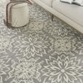 thumbnail image 6 of 8' X 10' Gray Floral Power Loom Area Rug, 6 of 9