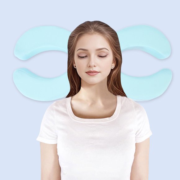 Almohada para dormir lateral, almohada de espuma de memoria con diseño hueco doble c, cubierta lavable extraíbles, almohada de ara cómoda y parapina para durmientes