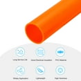 thumbnail image 3 of Uxcell Rigid Round Pipe Orange 1.38 x 1.57"(ID*OD) High Impact for Water Pipe Crafts Cable Sleeve, 3 of 6
