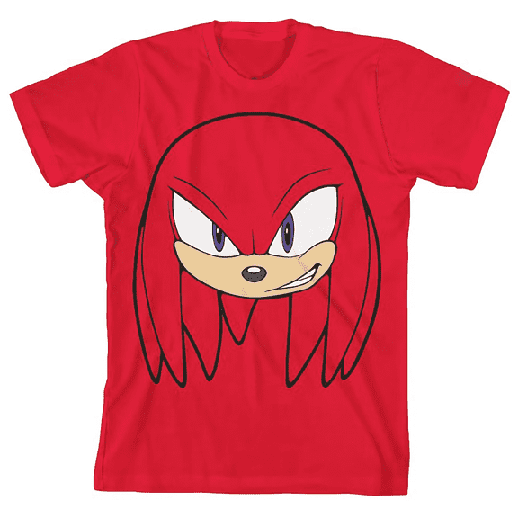 Sonic the Hedgehog Boys Knuckles Big Face T-Shirt, Sizes 4-20