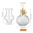 thumbnail image 2 of Lámpara de aceite de vidrio, lámpara de queroseno, lámpara de aceite rústica, lámpara de queroseno de vidrio vintage, 2 of 8