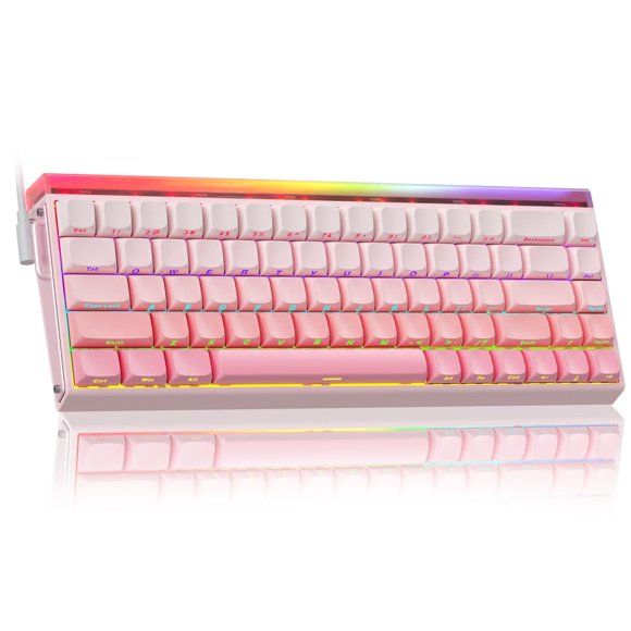 Teclado para juegos AULA HERO 68 HE 60% cableado con retroiluminación RGB