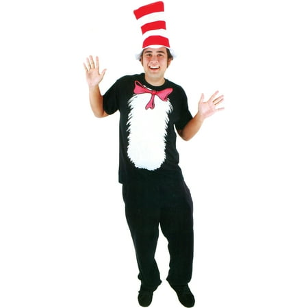 Cat in the Hat Shirt Adult Halloween Costume