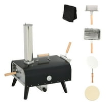 Pellet Pizza Oven, Wood Fired Outdoor Pizza Maker with 12" Stone, Peel & Cover