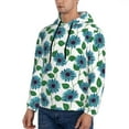 thumbnail image 3 of Honeii Blue Sunflowers Pattern Mens Hoodies Men's Loose Sleeve Sweatshirt,Pullover Hooded Sweatshirt for Men,Essentials Hoodie-X-Large, 3 of 7