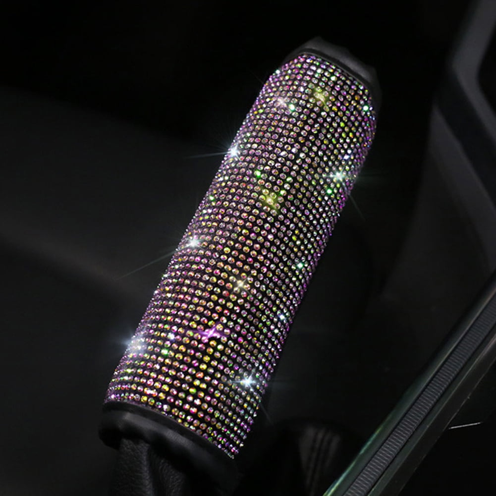 Hloma Rhinestones Car Steering Wheel Gear Shift Cover Pad Auto Interior Accessories