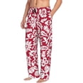thumbnail image 2 of Balery Red Flowers print Men's Pajama Pants,Ultra Lightweight Pjs,Lounge Pant-XX-Large, 2 of 9