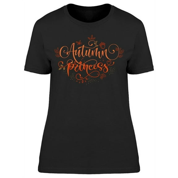 Autumn Princess Doodles T-Shirt Women -Image by Shutterstock, Female Medium