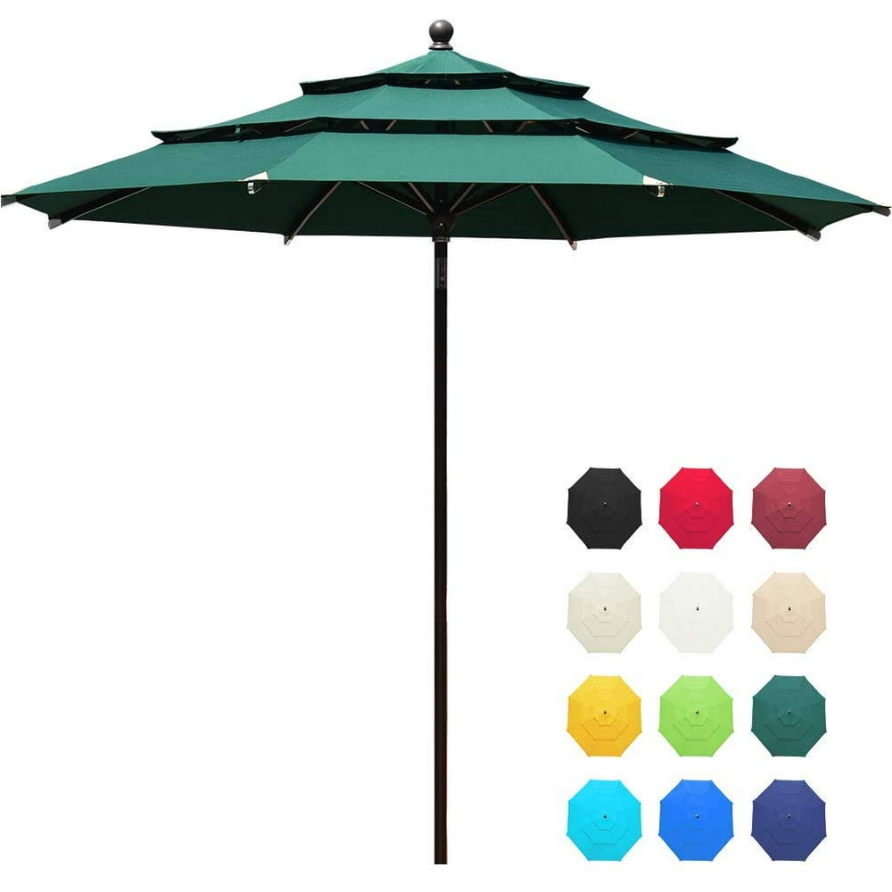 EliteShade Sunbrella 11ft 3 Tiers Market Umbrella Patio Outdoor Table eliteshade-sunbrella-11ft-3-tiers-market-umbrella-patio-outdoor-table