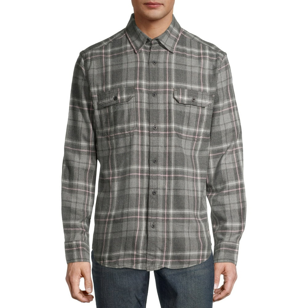 Men's and Big Men's Super Soft Flannel Shirt, up to