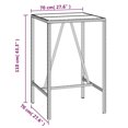 thumbnail image 4 of vidaXL 5 Piece Garden Bar Set Black Poly Rattan, 4 of 5
