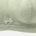 thumbnail image 4 of AINIYS Breathable Everyday Bras Plus Size Armpit Fat Control Bra Floral Lace Cleavage Bra Secure Fit Bra for Women Bralette Lift and Support Push-Up Bra Green M, 4 of 8