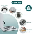 thumbnail image 6 of Hommoo 6ft Plastic Folding Table, Indoor Outdoor Portable Picnic Table for Home Office Party Picnic, with Lock, White, 6 of 6